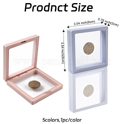 5 шт. квадратная прозрачная полиэтиленовая тонкая пленка подвесная коробка для ювелирных изделий&nbsp;CON-FS0001-19D-1