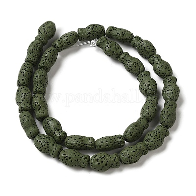 Бусы из натуральной лавы&nbsp;G-U007-01J-1