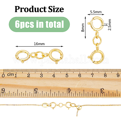 6 шт. 925 двойных пружинных кольца из стерлингового серебра STER-DC0001-17G-1