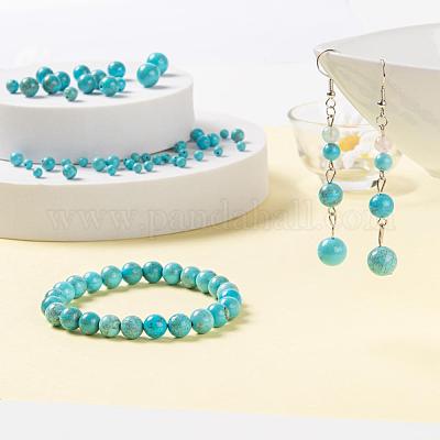 340шт 4 размера бусины из натурального говлита G-LS0001-20-1