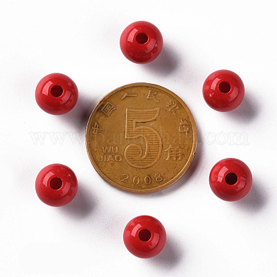 Непрозрачные акриловые бусины MACR-S370-C8mm-A14-1