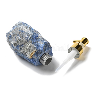 Бутылки из необработанного натурального лазурита с насосом-прессом G-B131-02A-1