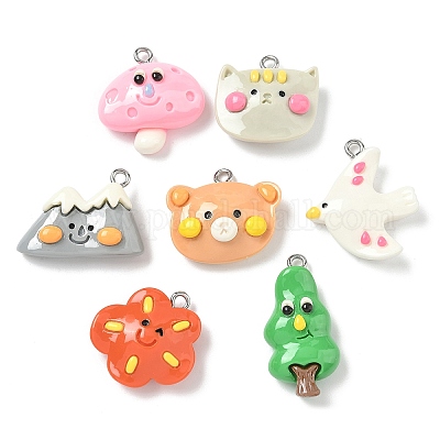 Милые подвески из смолы RESI-I339-04P-1