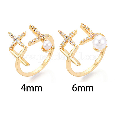 Крестообразные латунные микропаве кубические цирконии чашки колец оправы KK-N274-04G-1