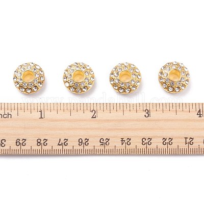 Бусины из сплава и страза RSB065-G-1