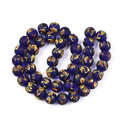 Бусы лэмпворк ручной работы LAMP-N028-05H-1