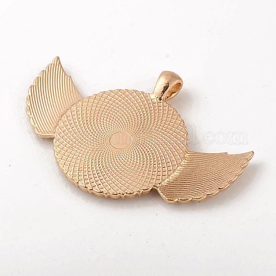 Сплав кулон кабошон сеттинги ALRI-WH0005-11KCG-1