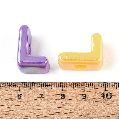 УФ-покрытие непрозрачные акриловые европейские бусины OACR-M027-03L-1