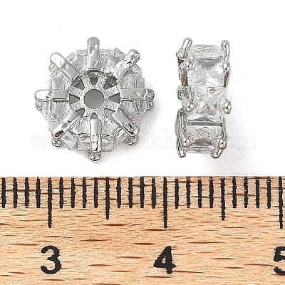 Латунные микро проложить кубических циркония шарики прокладки KK-U045-16P-02-1