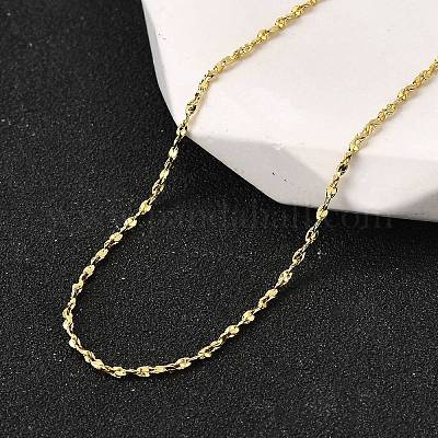 Ожерелья из овальных звеньев латуни толщиной 1.5 мм NJEW-M108-17G-1