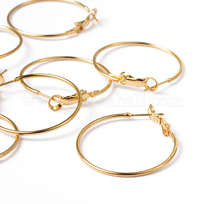 Серьги-кольца из позолоченной латуни X-EC108-1NFG-1