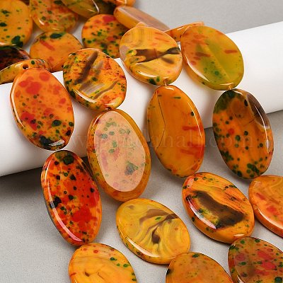 Окрашенные естественный агат бисер пряди G-U029-F01-1