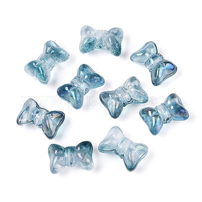 Выпечка расписные прозрачные стеклянные бусины DGLA-T004-05J-1