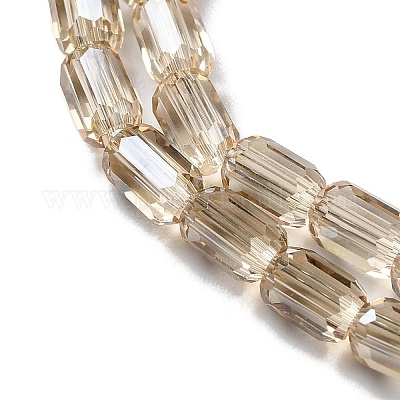 Стеклянные бусины с гальваническим покрытием  EGLA-D031-01-17-1