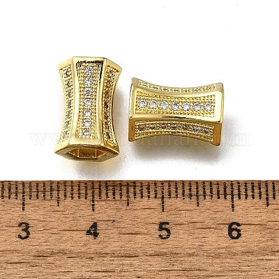 Латунь микропаве прозрачный кубический цирконий европейский бисер ZIRC-I070-072G-1