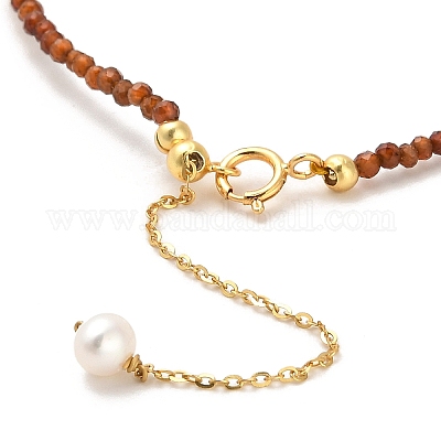 Браслеты из бусин из натурального граната BJEW-E098-09G-1