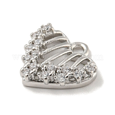 Подвеска из латуни с микропаве на День святого Валентина и фианитами ZIRC-R020-02P-1