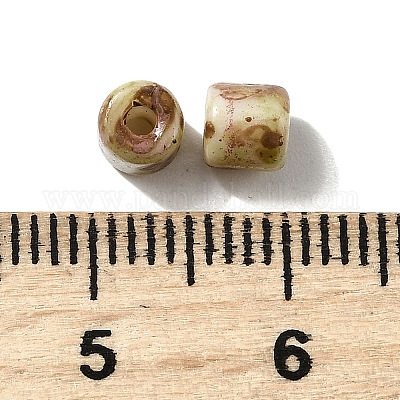 Цилиндрические бусины ручной работы в технике лэмпворк GLAA-D305-01A-1