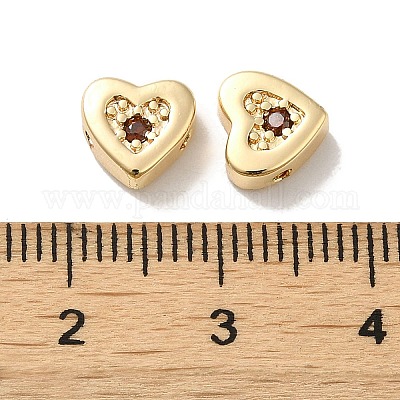 Настоящие бусины из позолоченной меди KK-H455-09G-02-1