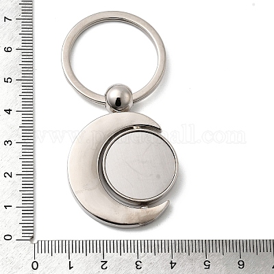 Вращающийся брелок-подвеска из сплава с кабошонами KEYC-Z009-01P-1