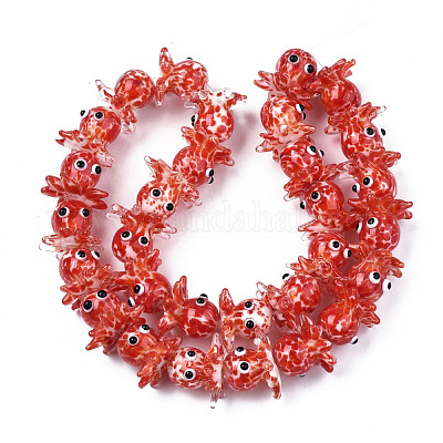 Бусины ручной работы ухабистой бисер нитей LAMP-N021-37C-1