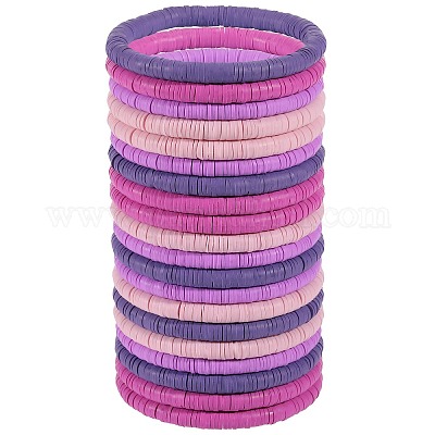 Набор растягивающихся браслетов Heishi Surfer из полимерной глины BJEW-SW00129-1