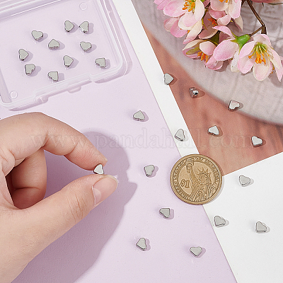 25 шт. бусины из нержавеющей стали марки 304 STAS-UN0059-78-1