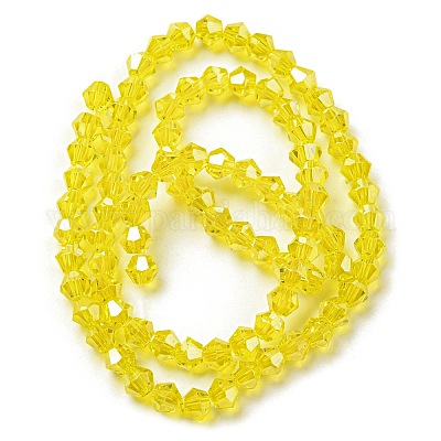 Прозрачные стеклянные бусины гальваническим пряди GLAA-F029-4mm-C21-1