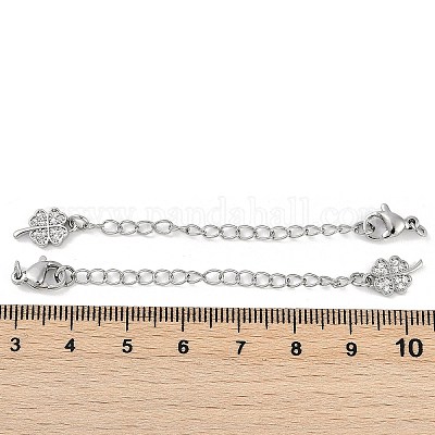 Латунные микро-паве кубические цирконии заканчиваются цепочками KK-U043-04P-1