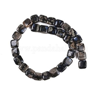 Бусины из натурального глаукофана G-C141-F01-03-1