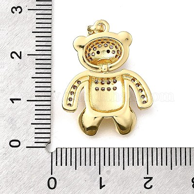 Латунные микро проложить кубического циркония подвески KK-P336-02B-G-1