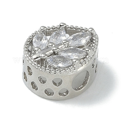 Стойки обшивки латунь микро проложить кубического циркония бусы KK-A220-12P-1