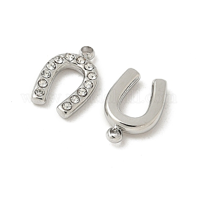 Подвески из нержавеющей стали 304 со стразами STAS-V015-12P-1