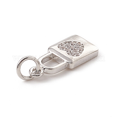 Латунные микропаве прозрачные подвески с фианитом ZIRC-F132-51P-1