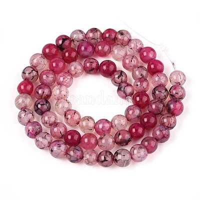 Окрашенные естественно дракон жил агат бисер пряди G-Q462-128A-6mm-1