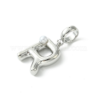 Покрытие стойки латунь с АБС-пластиком жемчуг европейские подвески KK-G501-02R-P-1