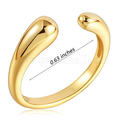 925 открытое кольцо-манжета в форме слезы из стерлингового серебра для женщин JR865B-1