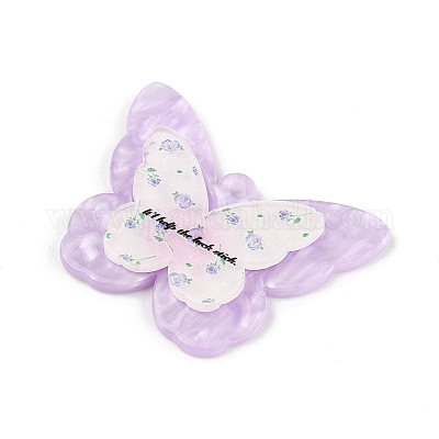 Подвески из акрила с непрозрачной печатью 3d OACR-R007-05C-1