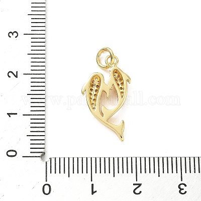 Латунные микро проложить кубического циркония подвески KK-I381-07G-01-1