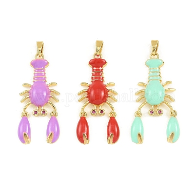 Латунь эмаль подвески&nbsp;KK-I477-05G-02-1