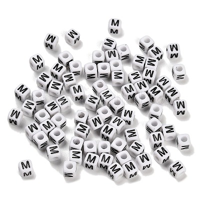 Непрозрачные акриловые бусины OACR-S076-01M-1