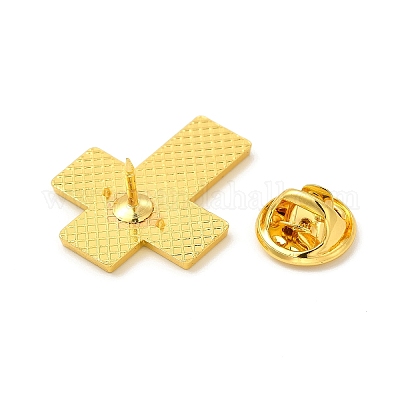 Крестовая эмалированная булавка JEWB-C001-01A-1