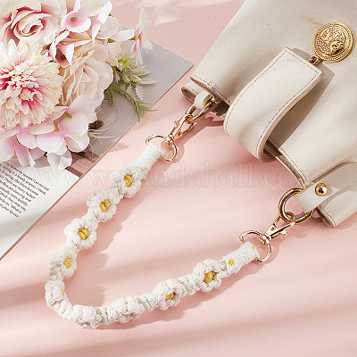 Ремешок на запястье с цветочным узором из полиэстера HJEW-WH20010-03G-01-1