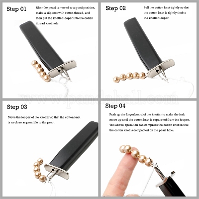 Бисерные узловязатели из оцинкованной стали AJEW-H135-01P-1