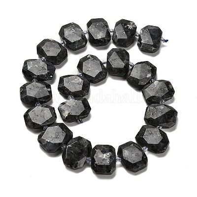 Натуральные нити бус из ларвикита G-H078-B06-01-1