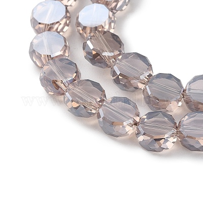 Стеклянные бусины с гальваническим покрытием  EGLA-C010-01A-PL04-1