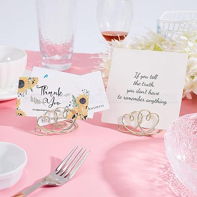 Вихрь с держателем карточек из железа в форме двойного сердца AJEW-WH0248-119-1