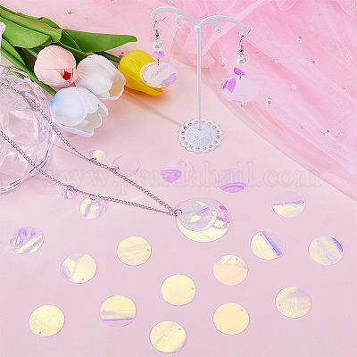 200 шт. переливающиеся подвески из ПВХ с пайетками/блестками PVC-SC0001-07A-1