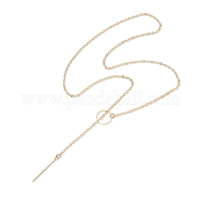 2 шт. 2 цвета 304 нержавеющая сталь и латунный кабель цепь лариат ожерелья наборы NJEW-JN05147-1