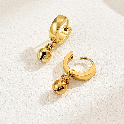 Элегантные и универсальные серьги-кольца из нержавеющей стали 201 WR7294-1